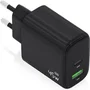 Aisens Cargador GaN 45W con 1xUSB-C PD3.0 QC4.0 y 1xUSB-A QC3.0, Negro